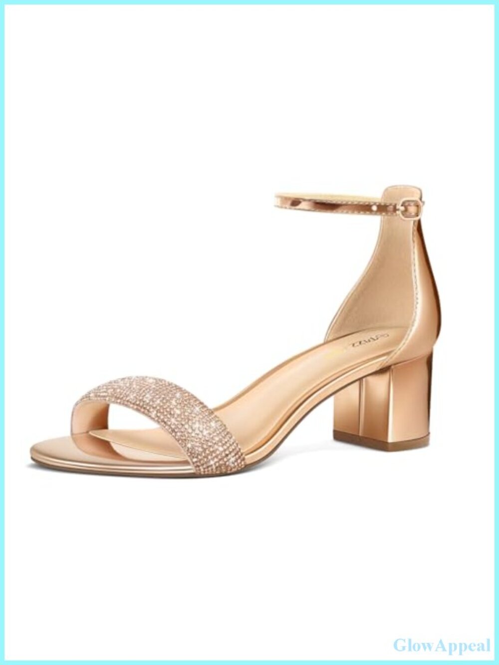 Women's Low Block Chunky Heels Sandals Open Toe Ankle Strap Buckle 2 Inch Heel